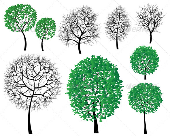 Trees, Vectors | GraphicRiver