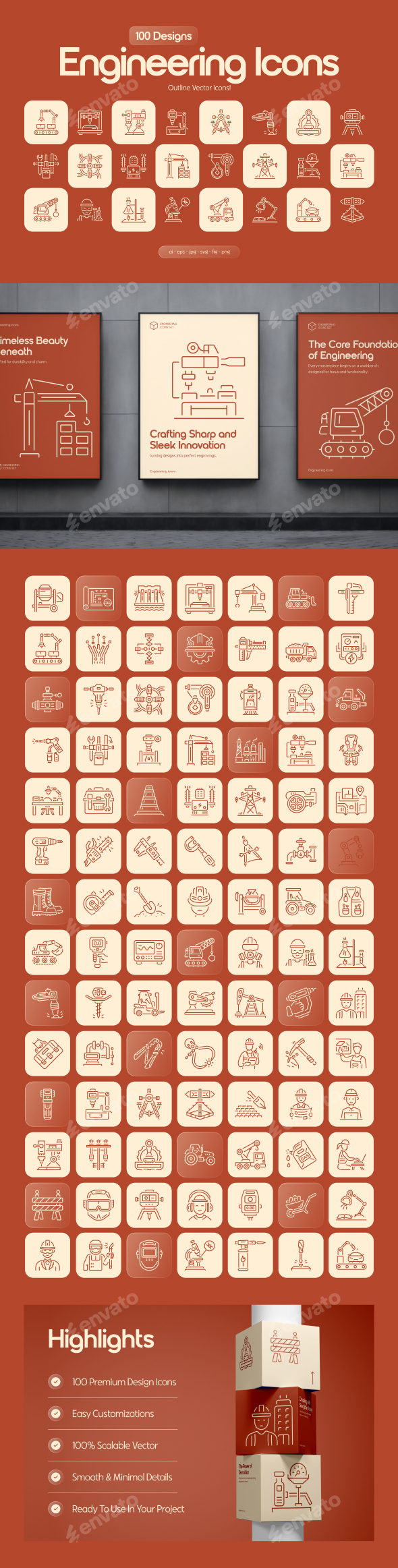Engineering Icon Set, Icons | GraphicRiver