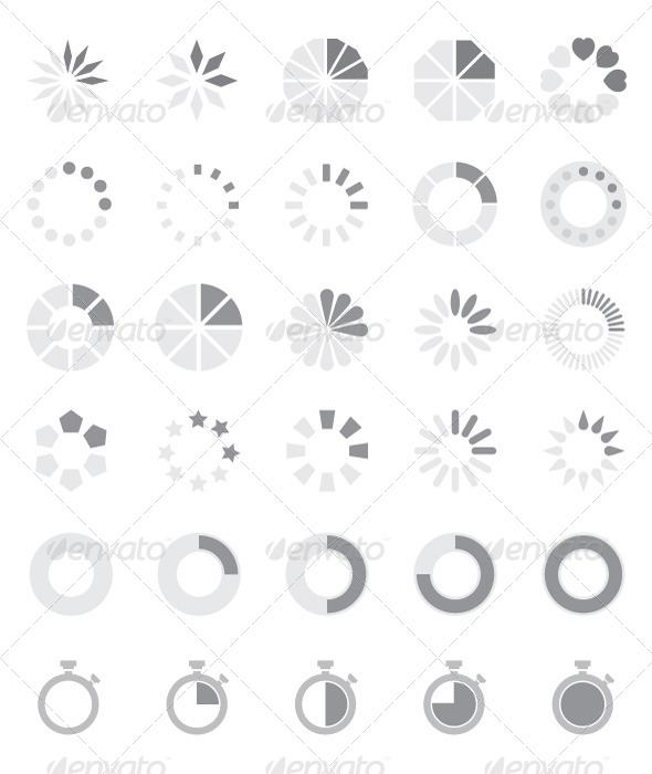 Preloader Vector set, Web Elements | GraphicRiver