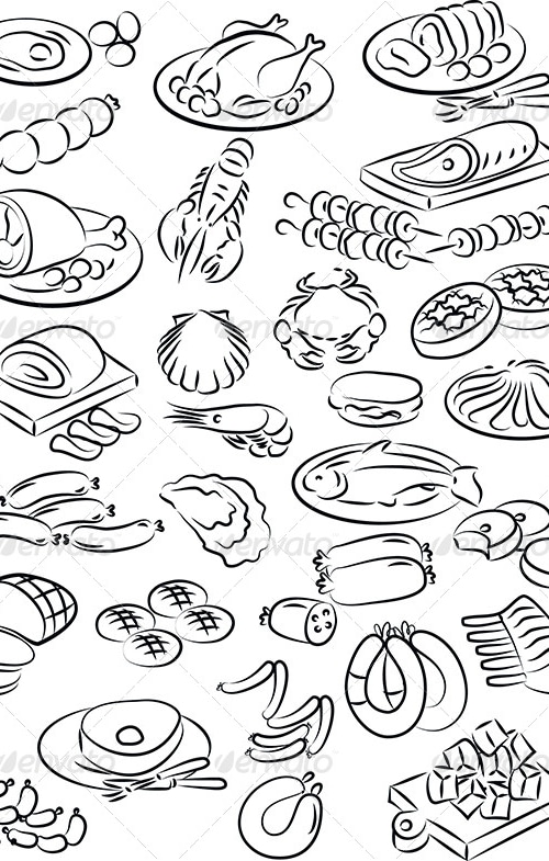 Meat Vector, Vectors | GraphicRiver