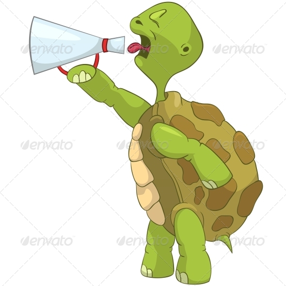 Turtle. Screaming., Vectors | GraphicRiver