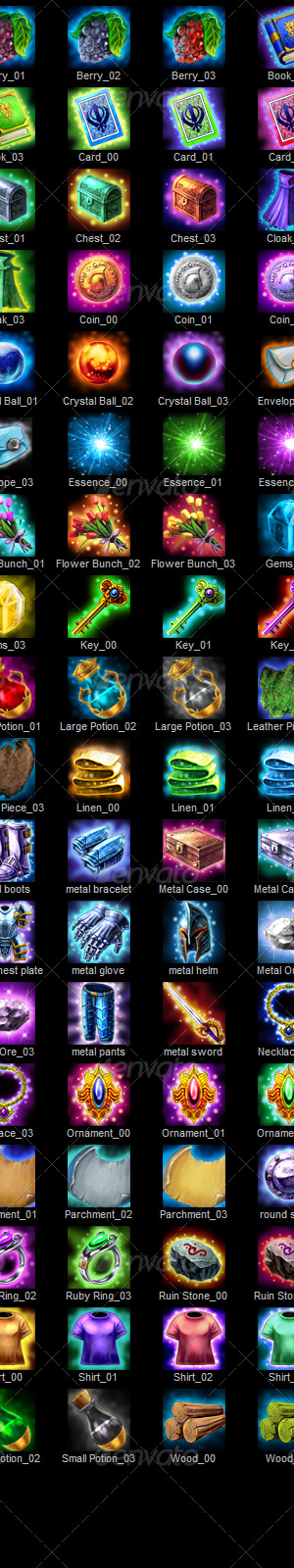Basic RPG Item Icons, Icons | GraphicRiver