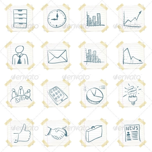 Sticker Icon Set, Vectors | GraphicRiver