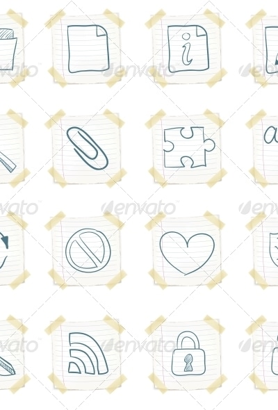 Sticker Icon Set, Vectors | GraphicRiver