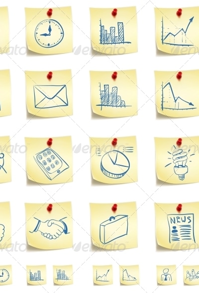 Sticker Icon Set, Vectors | GraphicRiver