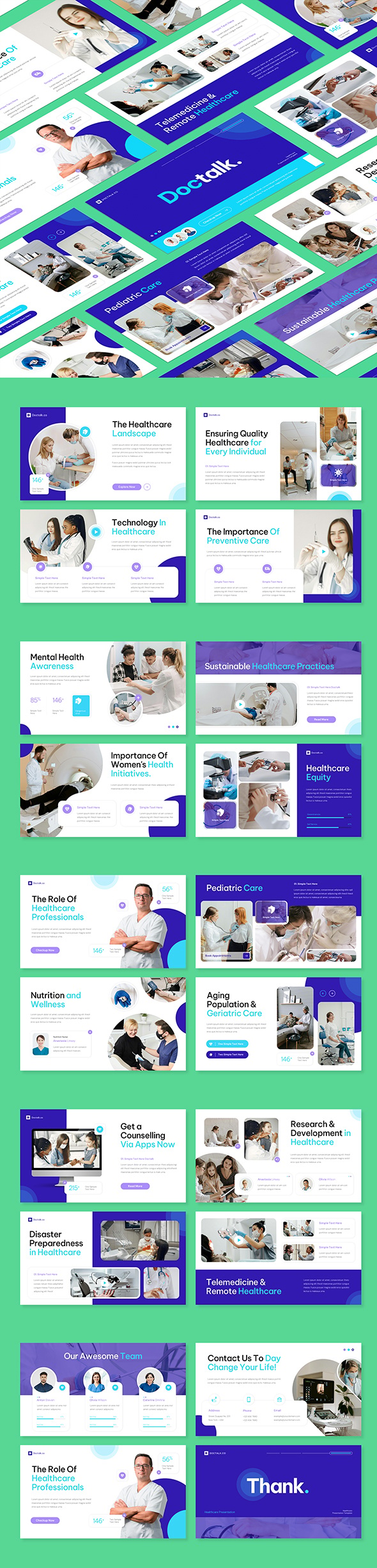 Healthcare Google Slides Template, Presentation Templates GraphicRiver