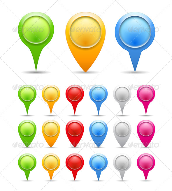 Map Markers, Vectors | GraphicRiver