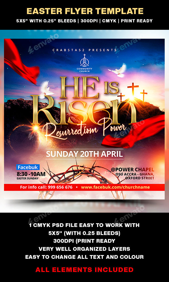 Easter Flyer Template, Print Templates | GraphicRiver