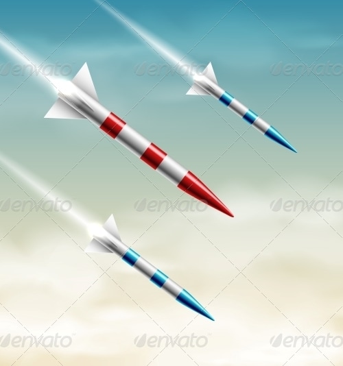 Three Rockets, Vectors | GraphicRiver