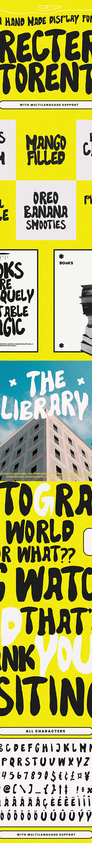 Recter Torent Handmade Display Font, Fonts | GraphicRiver