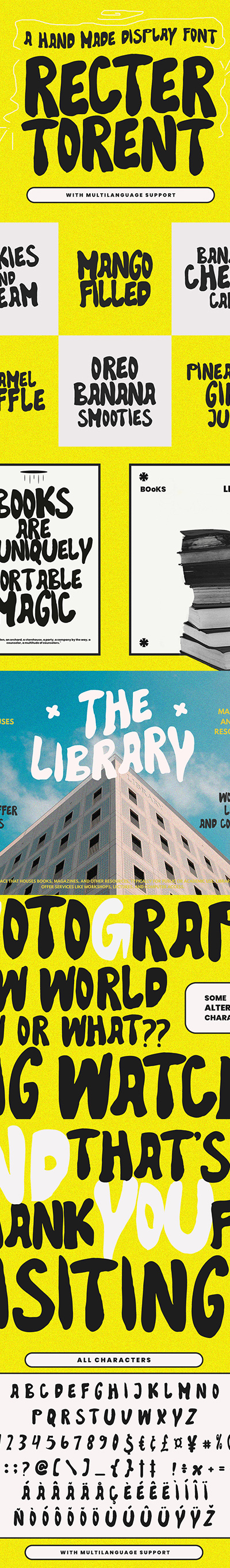 Recter Torent Handmade Display Font, Fonts | GraphicRiver