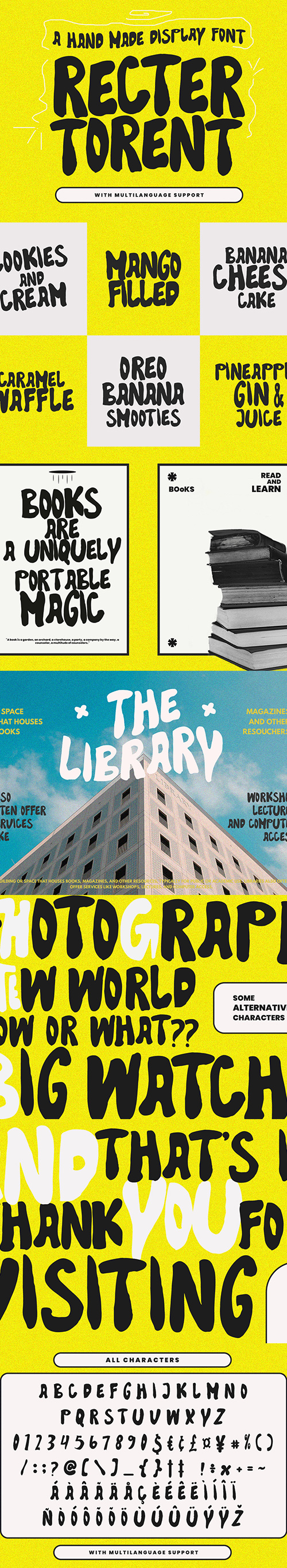 Recter Torent Handmade Display Font, Fonts | GraphicRiver