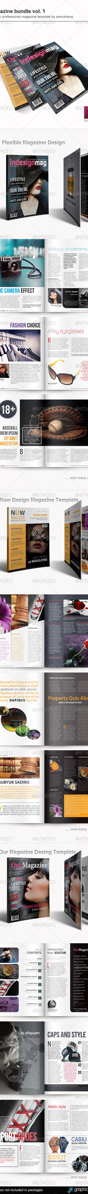 Magazine Bundle Vol. 1, Print Templates | GraphicRiver