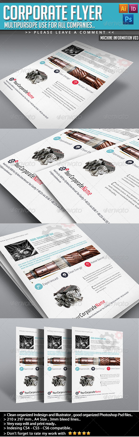 Corporate Flyer - Machine Informations V03, Print Templates | GraphicRiver
