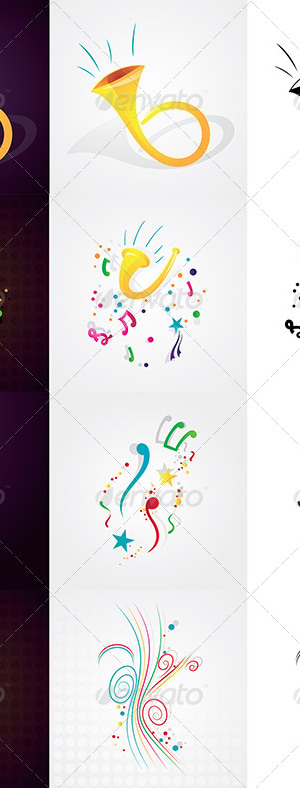 Music Design Elements, Vectors | GraphicRiver