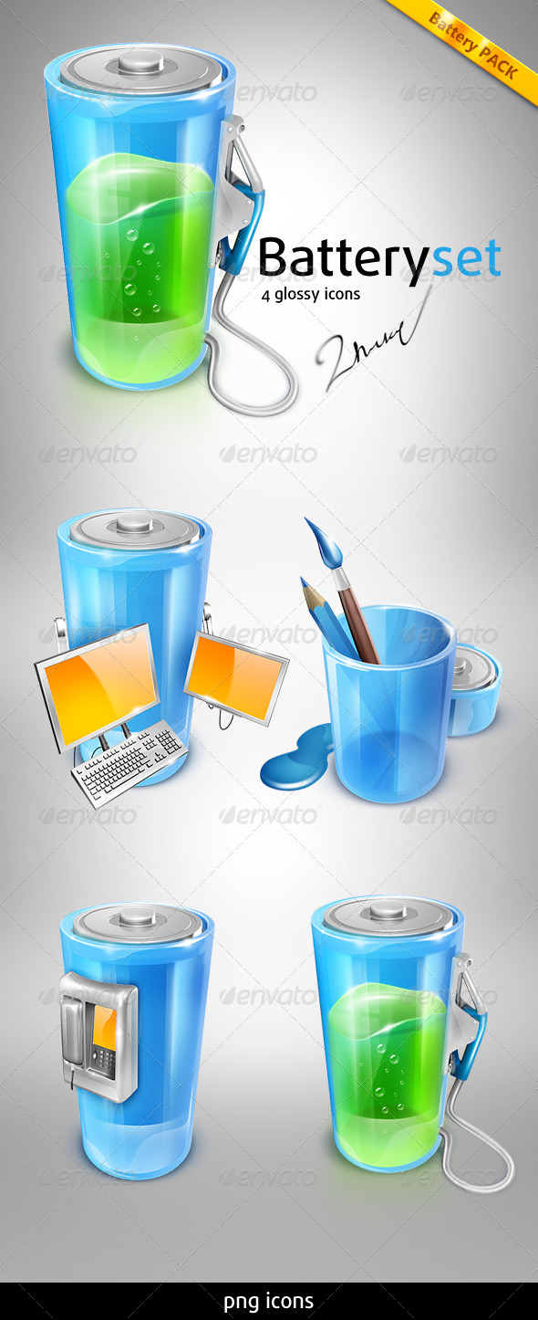 Battery Pack, Icons | GraphicRiver