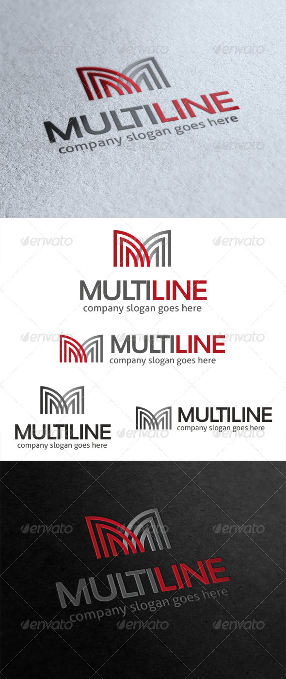 Multi Line Letter M Logo, Logo Templates | GraphicRiver