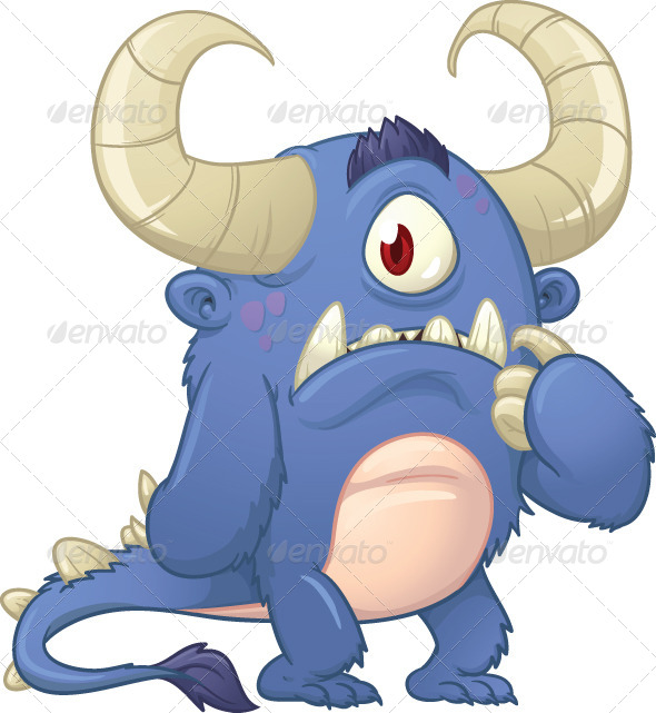 Blue Monster, Vectors | GraphicRiver