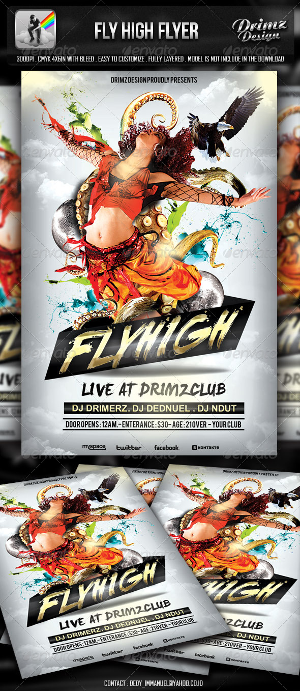 Fly High Flyer, Print Templates | GraphicRiver