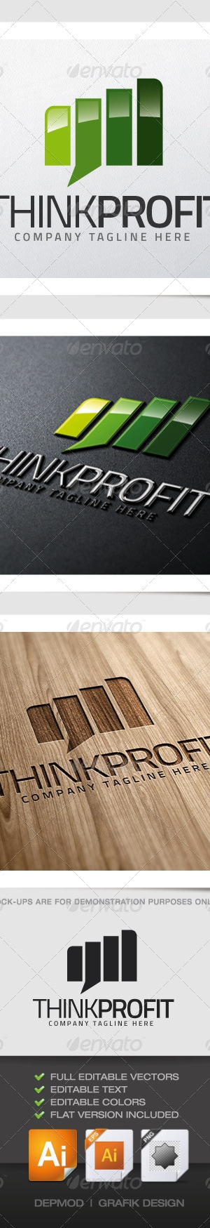 Think Profit Logo, Logo Templates | GraphicRiver