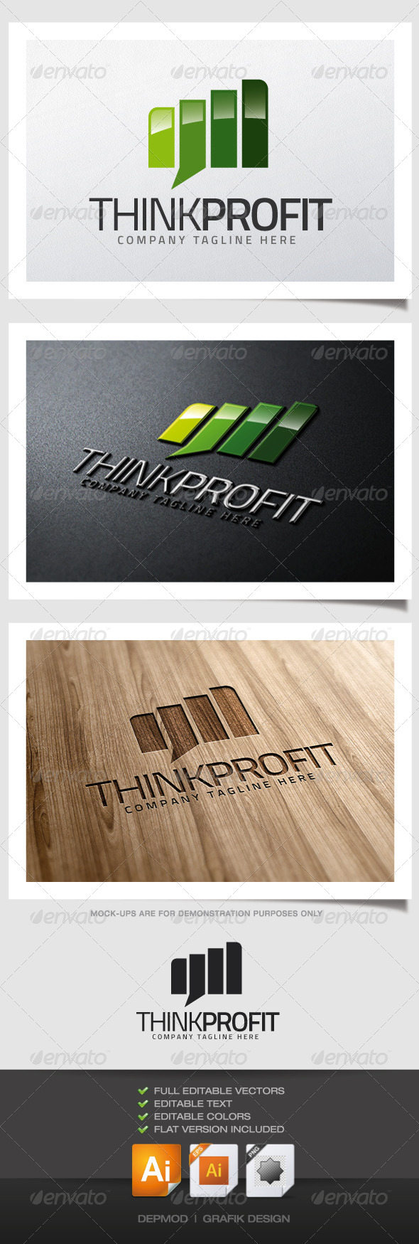 Think Profit Logo, Logo Templates | GraphicRiver
