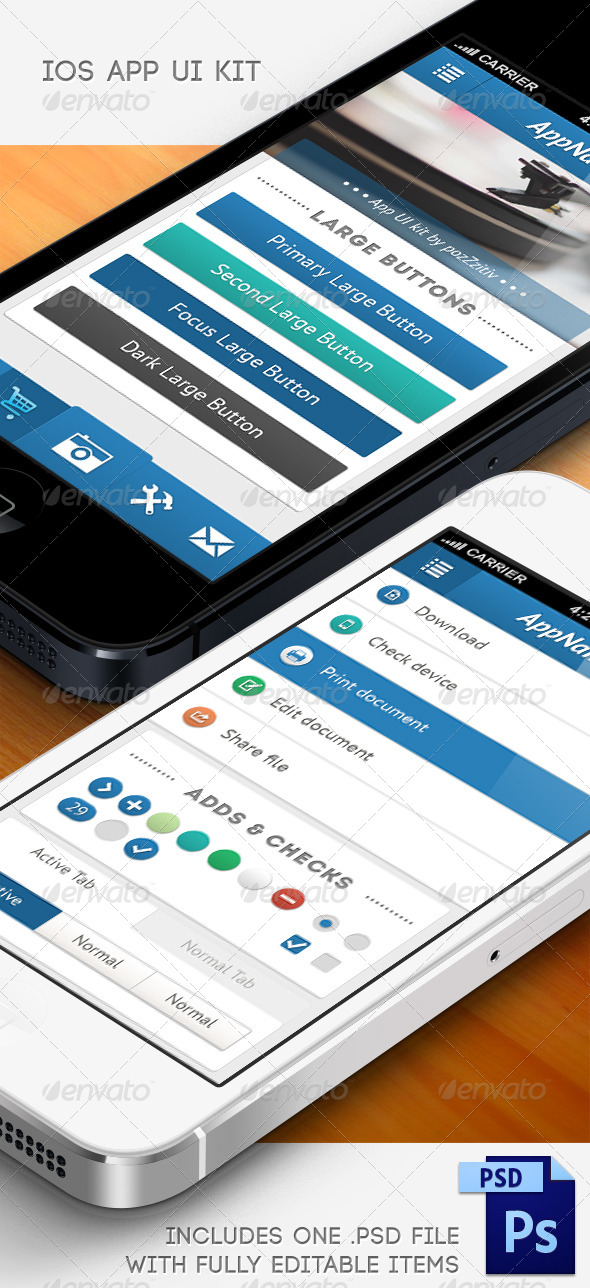 iOS User Interface Kit, Web Elements | GraphicRiver