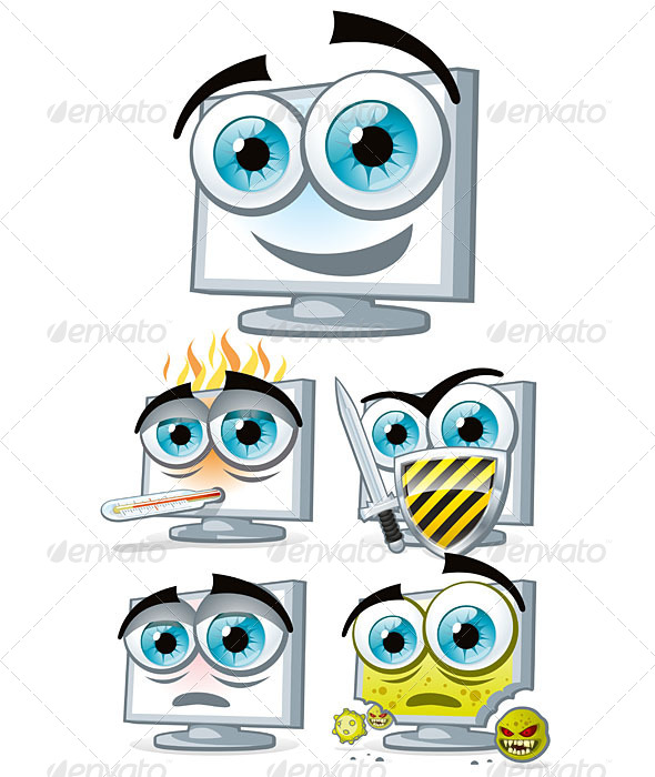 PC Character, Vectors | GraphicRiver