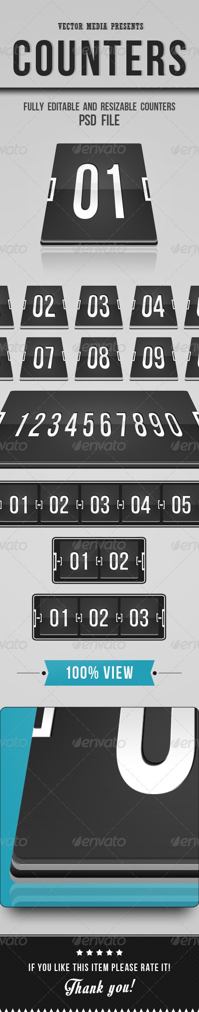 Counters, Web Elements | GraphicRiver