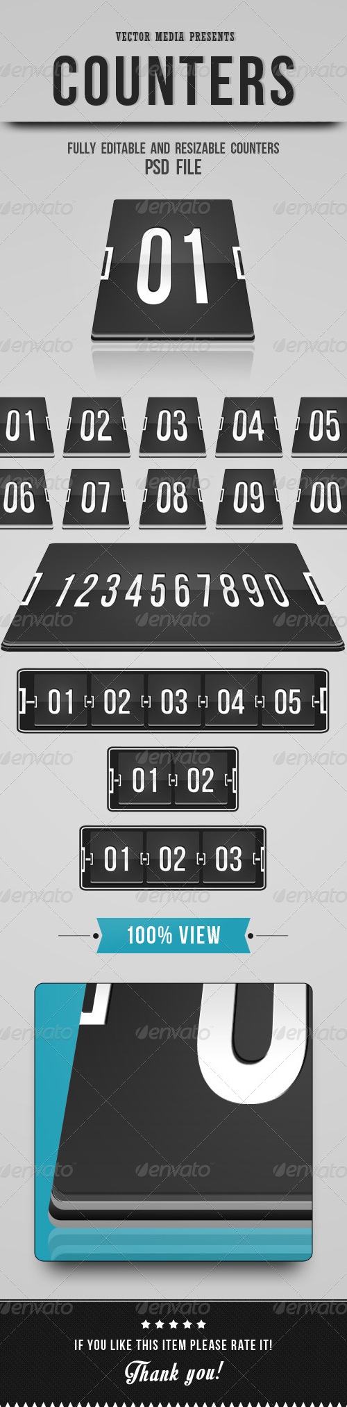 Counters, Web Elements | GraphicRiver