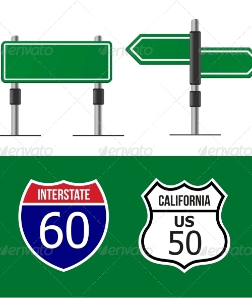 Road Sign Template, Vectors | GraphicRiver