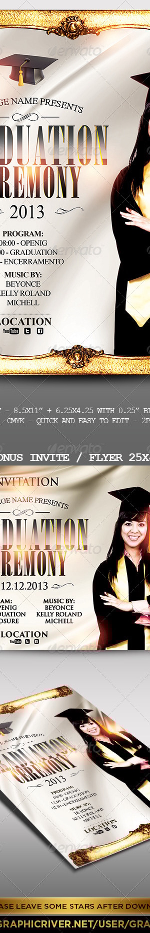 Graduation Event Poster, Print Templates | GraphicRiver
