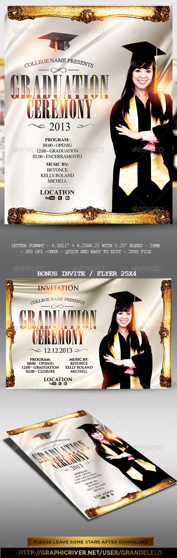 Graduation Event Poster, Print Templates | GraphicRiver