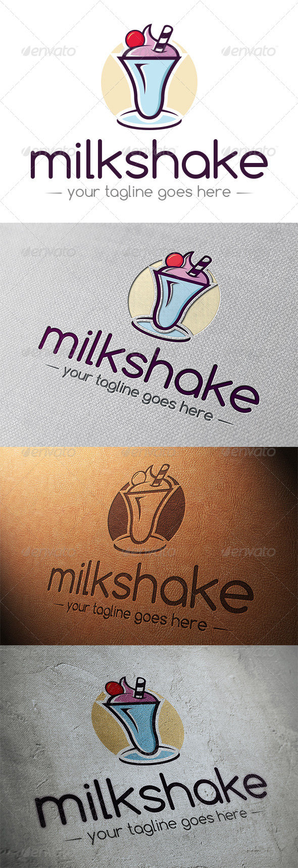 Milkshake Logo Template, Logo Templates | GraphicRiver