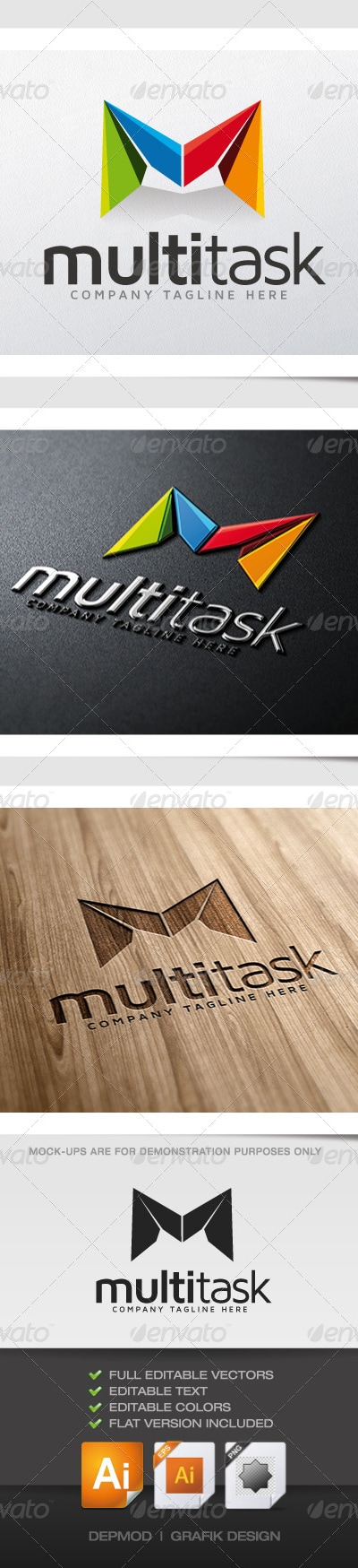 Multi Task Logo, Logo Templates | GraphicRiver
