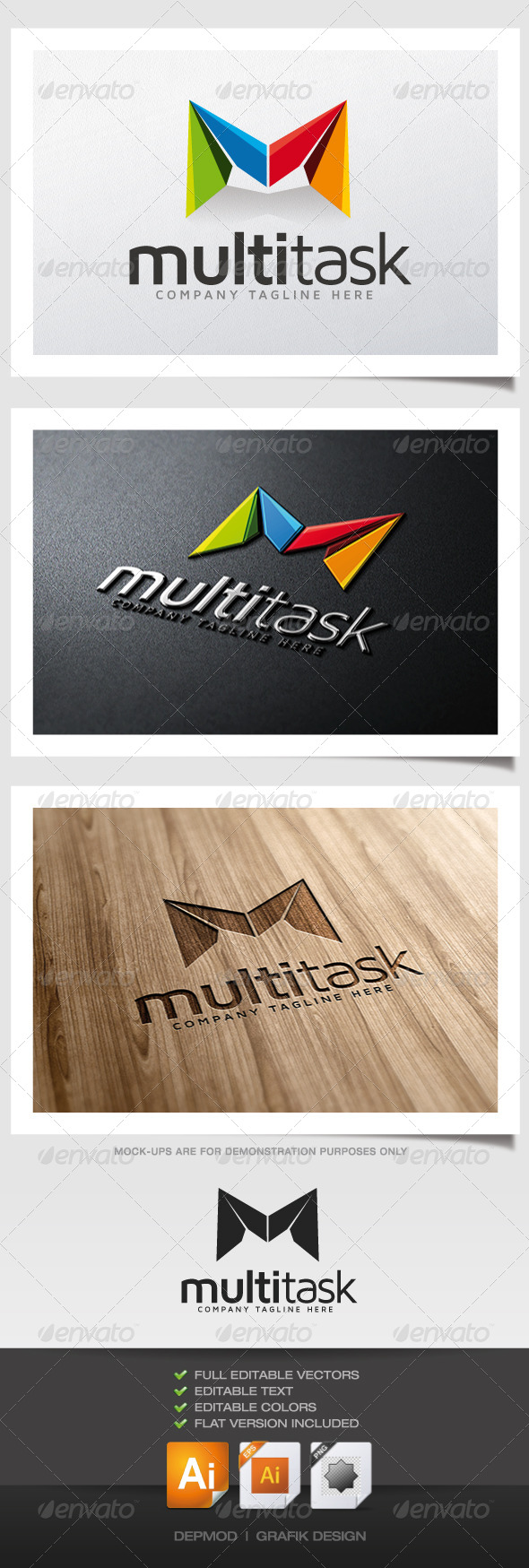 Multi Task Logo, Logo Templates | GraphicRiver