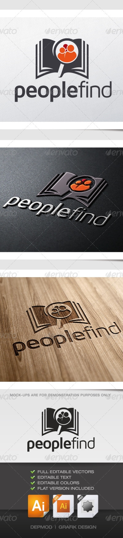 People Find Logo, Logo Templates | GraphicRiver