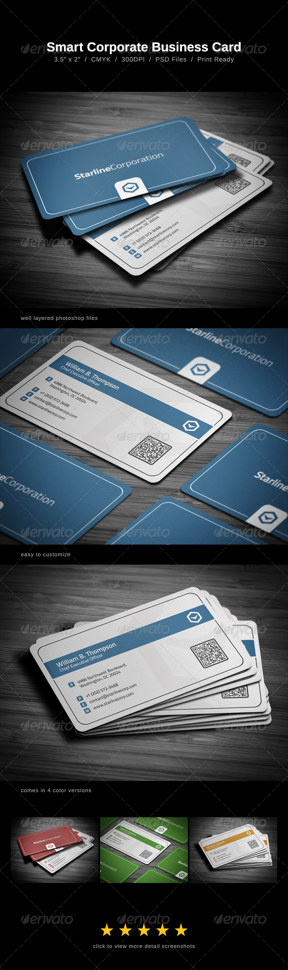 Smart Corporate Business Card, Print Templates | GraphicRiver