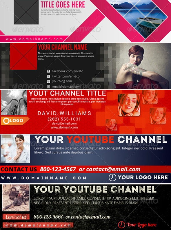 Youtube Background Bundle, Web Elements | GraphicRiver
