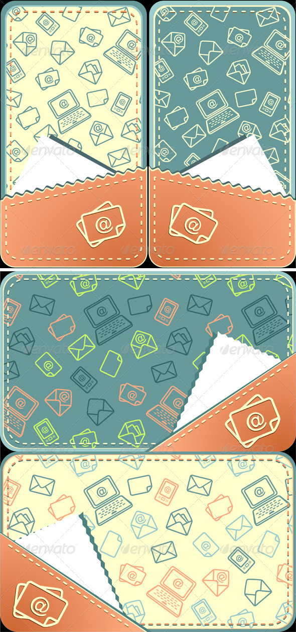Set Seamless Pattern of Email , Vectors | GraphicRiver