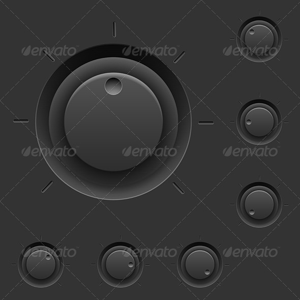 Black Control Panel, Vectors | GraphicRiver
