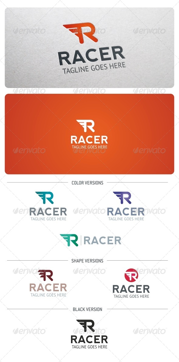 Racer Logo Template, Logo Templates | GraphicRiver