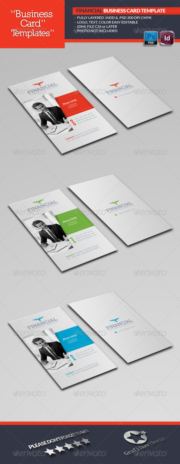 Financial Business Card Template, Print Templates | GraphicRiver
