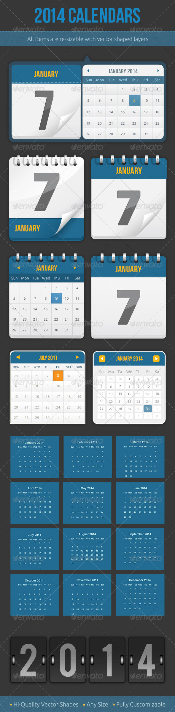 Calendars, Graphics | GraphicRiver