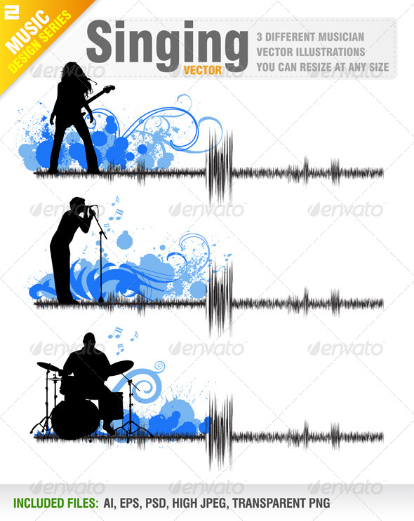 Singing, Vectors | GraphicRiver