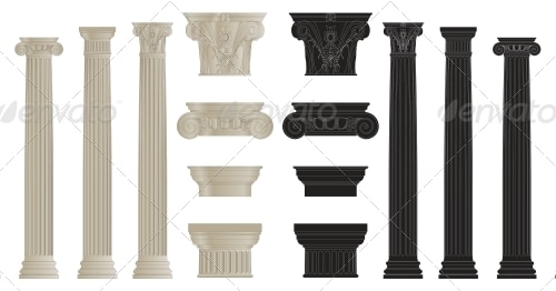 Set of Columns , Vectors | GraphicRiver