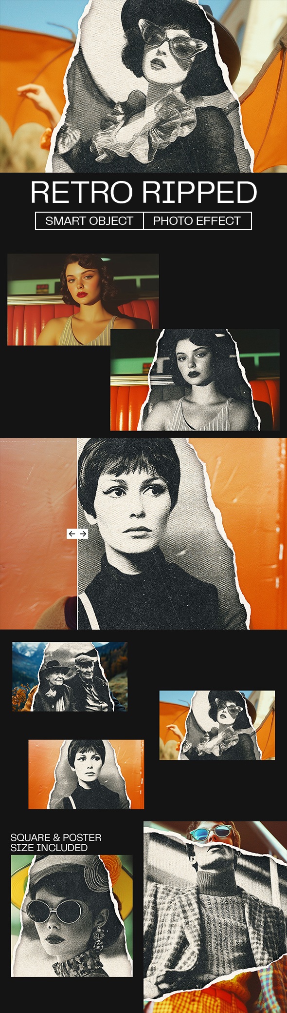 Retro Ripped Photo Effect, Add-ons | GraphicRiver