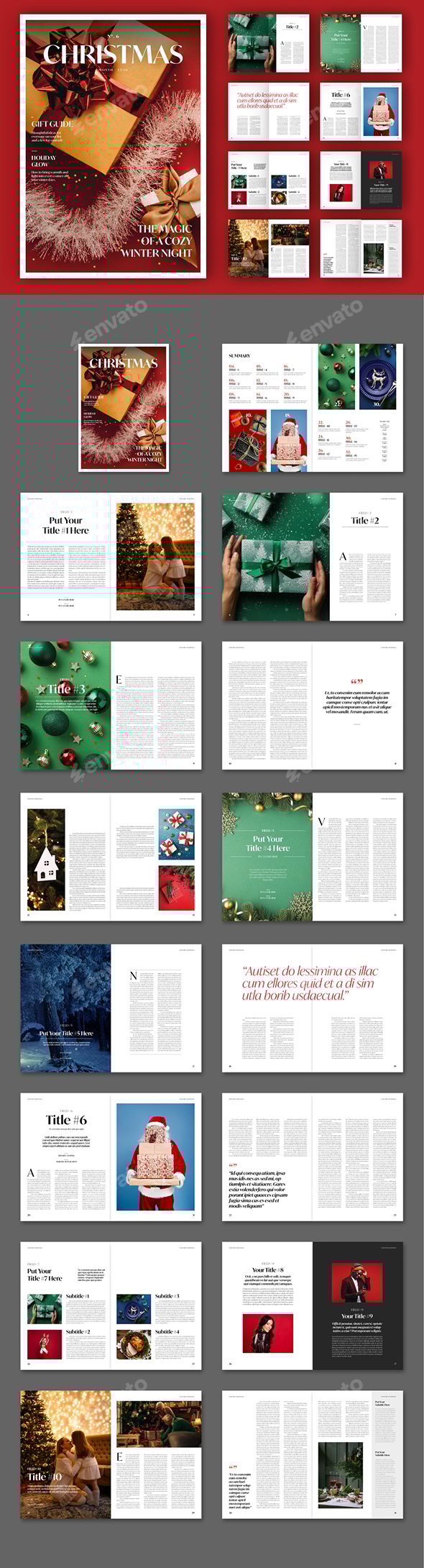 Christmas Magazine Layout, Print Templates | GraphicRiver