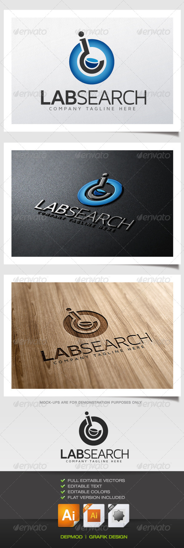Lab Search Logo, Logo Templates | GraphicRiver