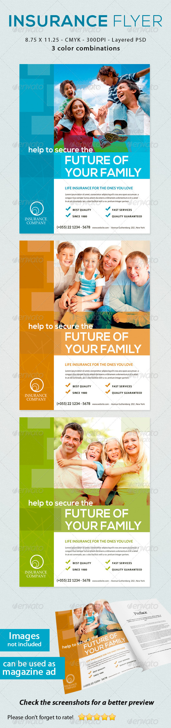 Insurance Flyer, Print Templates | GraphicRiver