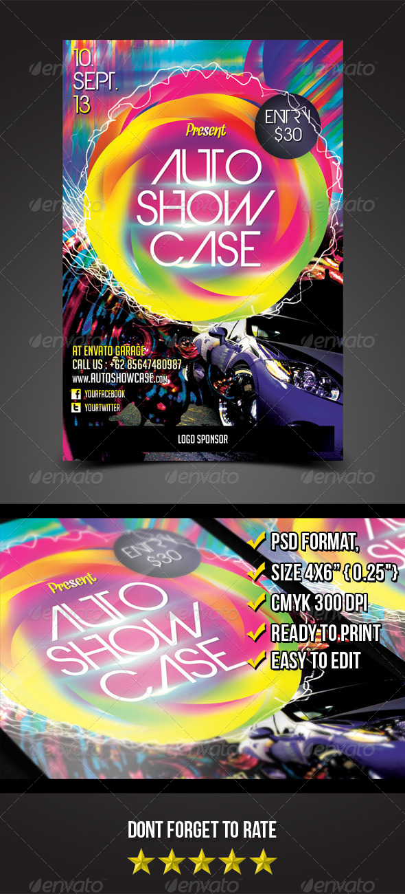 Auto Showcase Flyer, Print Templates | GraphicRiver